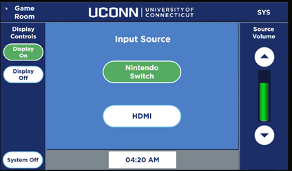 screen shot of panel screen