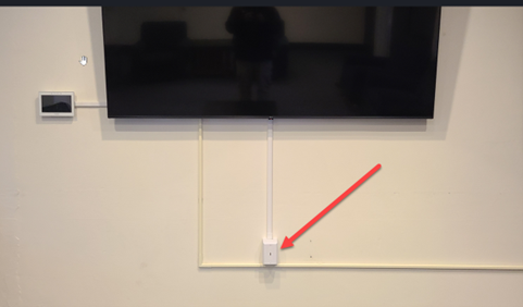location of wall plate in conference room