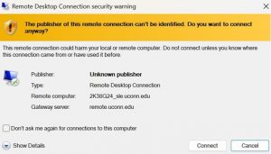 a security warning screen shot